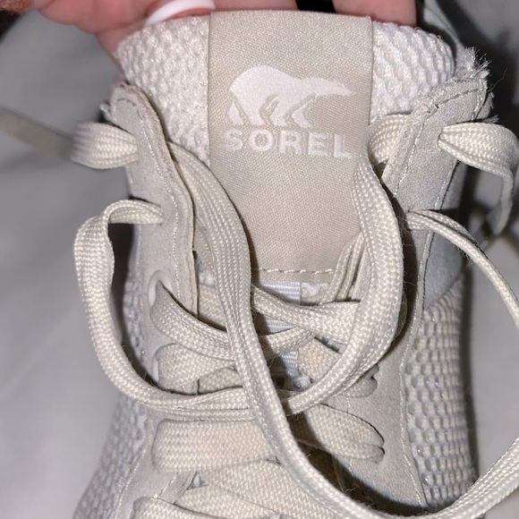 SOREL kinetic lite lace sneakers in cream and white womens size 9 - Picture 14 of 16